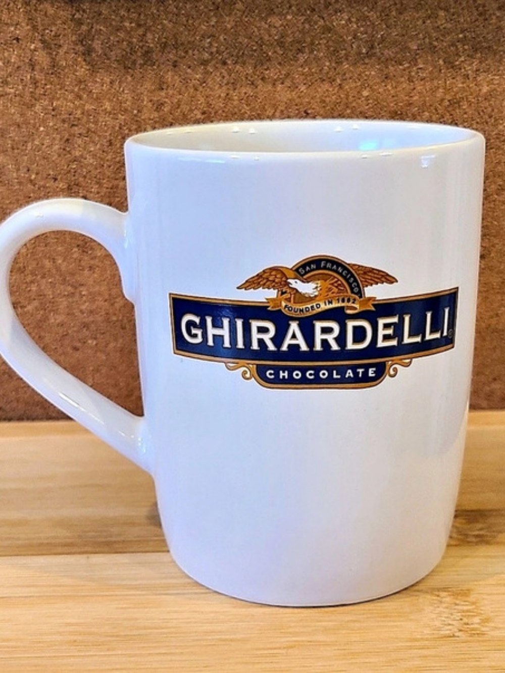 Ghirardelli Chocolate Logo Mug White Coffee Tea Cup 2014 Collectable